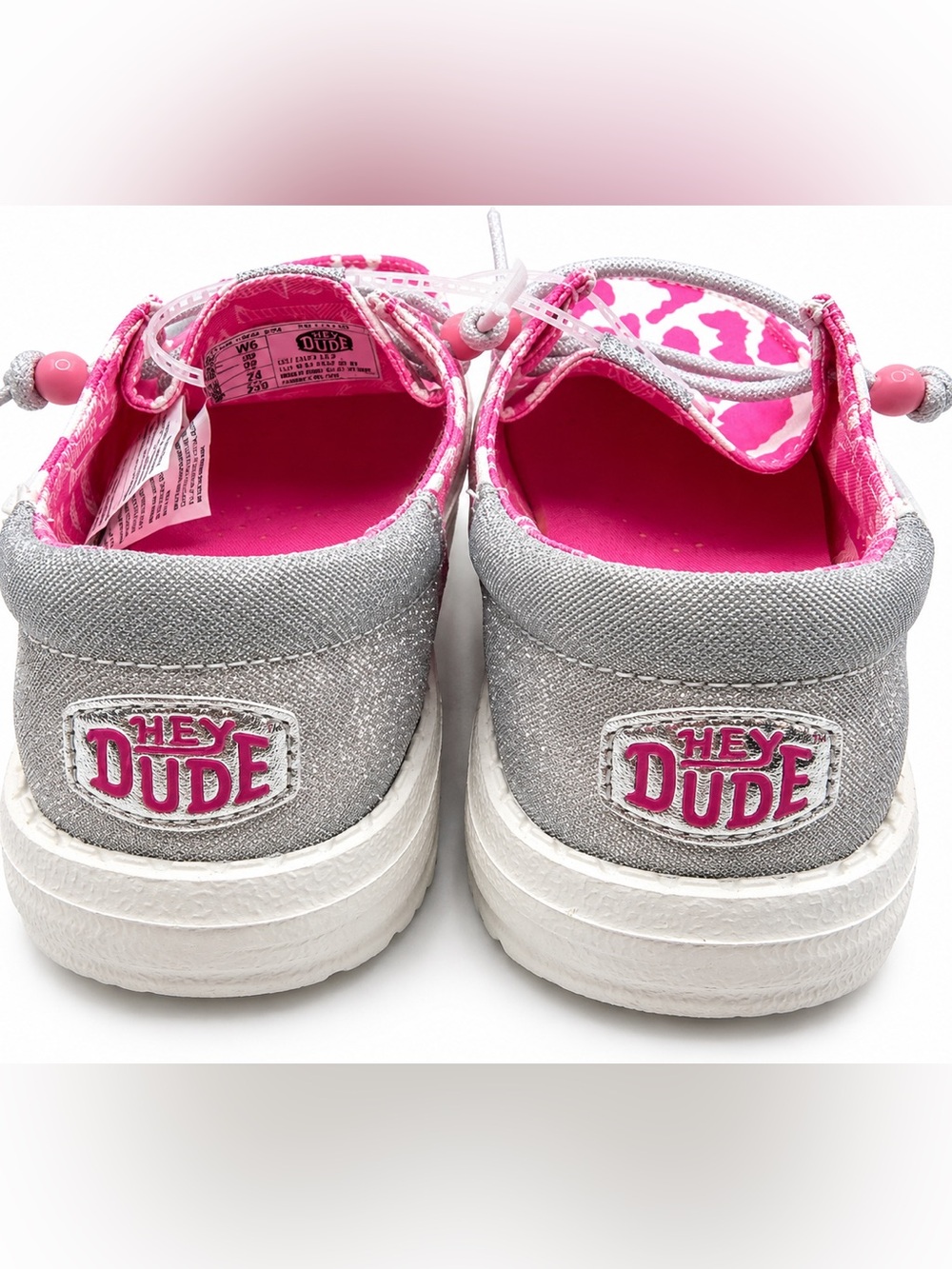 Hey Dude Pink Patterned Canvas Slip-On Shoes - Picture 3 of 3